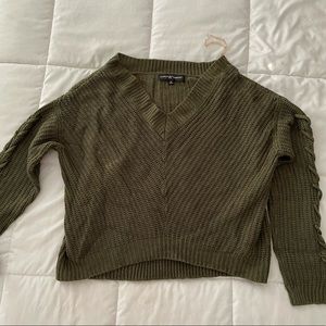 Almost Famous Army Green Sweater